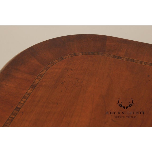 Henredon Somerton Banded Mahogany Rectangular Dining Table With Fluted Legs For Sale - Image 16 of 18