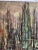 1950s Abstract Cityscape Oil Painting on Canvas Painting For Sale In New York - Image 6 of 7