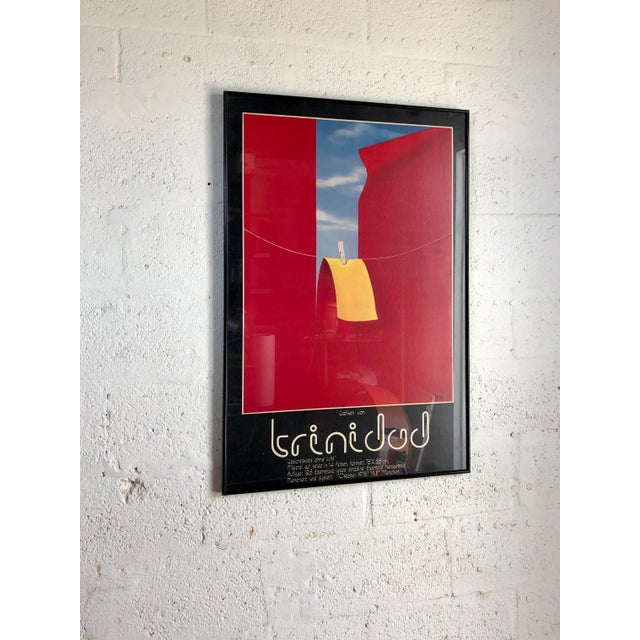 Contemporary Vintage 1970s Framed German Art Exhibit Poster For Sale - Image 3 of 9