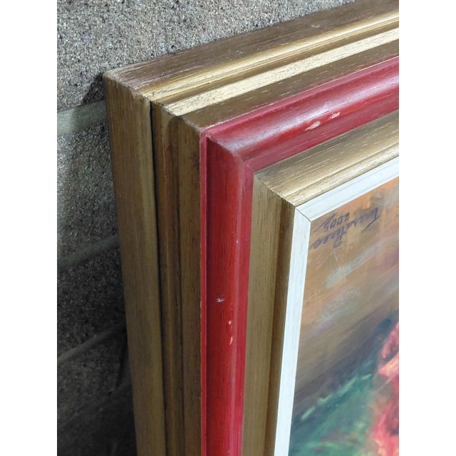 Framed Signed "Flamenco Dancers" Painting on Canvas by Teresa Perea For Sale - Image 9 of 10