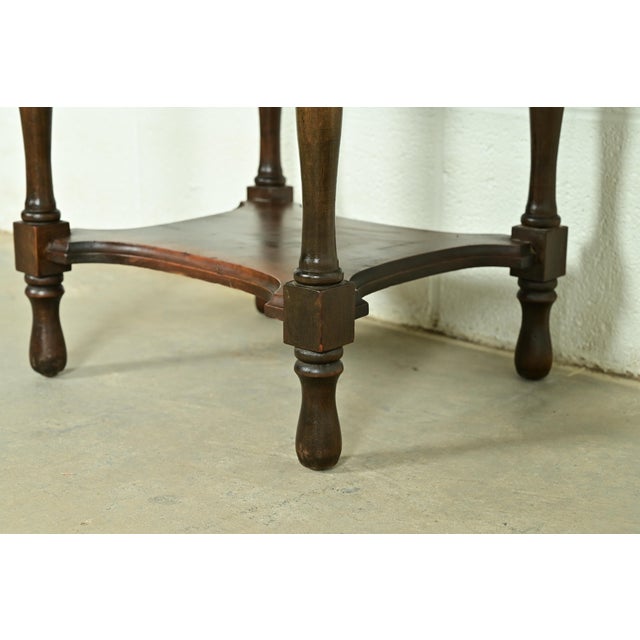 Brown Berkey & Gay Style Antique English Tudor Carved Walnut Smoker's Stand, Circa 1920s For Sale - Image 8 of 12