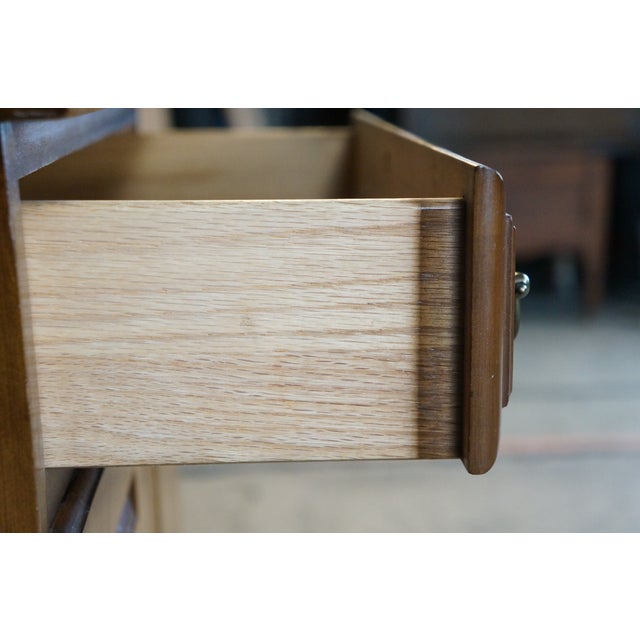 Late 20th Century Sumter Cabinet Early American Hard Rock Maple Bedside Cabinet Chest Nightstand For Sale - Image 11 of 18