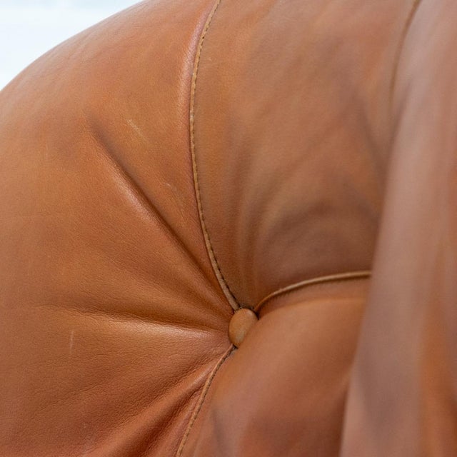 Cognac Leather Corolla Lounge Chair by I.P.E., 1970s For Sale - Image 12 of 13