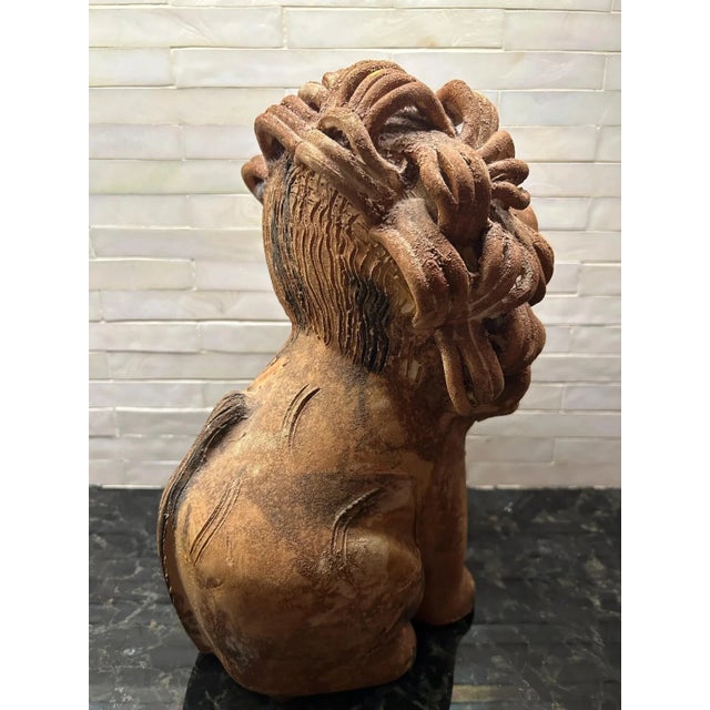 Mid-Century Modern Mid-Century Lion Sculpture - Aldo Londi for Bitossi Raymor For Sale - Image 3 of 7