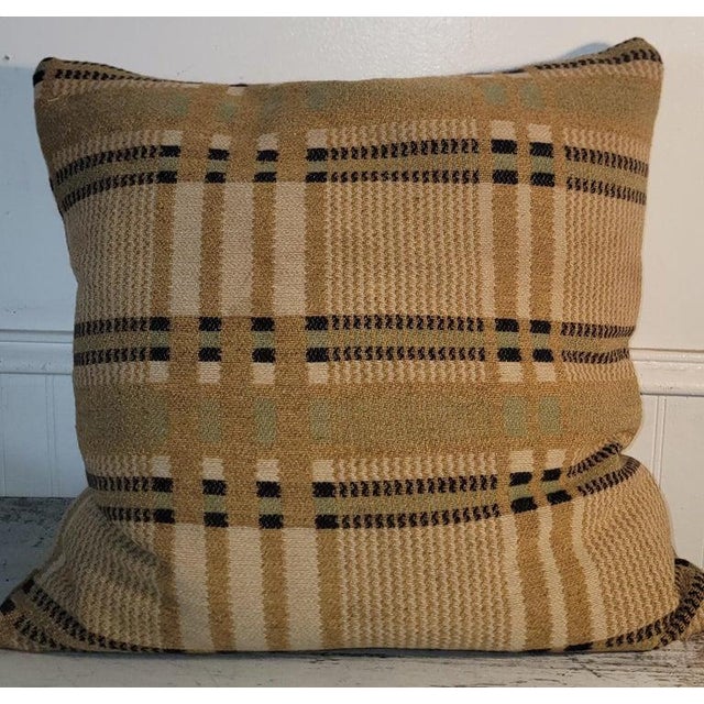 19Thc Double Sided Wool Horse Blanket Pillows -Two For Sale - Image 4 of 7
