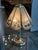 Contemporary Vintage Marco Polo Floral Etched Glass Table Lamp For Sale - Image 3 of 12