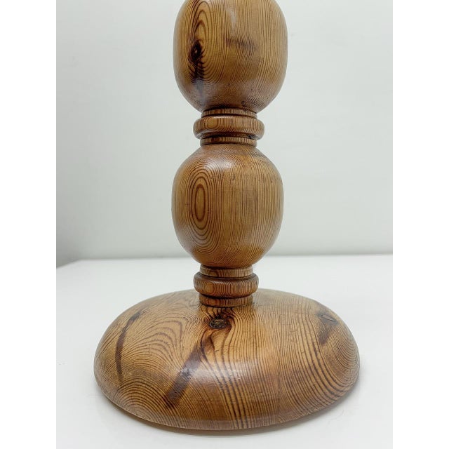 1970s Table Lamp Pine Wood with Spheres, 1970s For Sale - Image 5 of 8