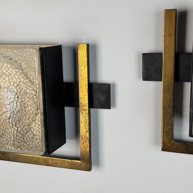 Nevada Wall Lights attributed to Jacques Adnet, France, 1950s, Set of 2 For Sale - Image 10 of 18