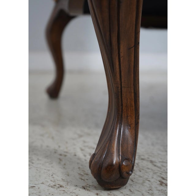 Pair Tomlinson French Style Large Throne Wing Chairs For Sale - Image 9 of 12