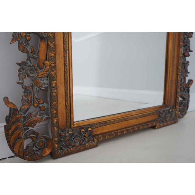 Howard Elliot Collection Baroque Ornate Hanging Wall Mirror For Sale - Image 9 of 11