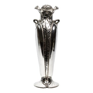 Art Nouveau Gallia Umbella Vase in Silver-Plated Metal from Christofle, 1904 For Sale
