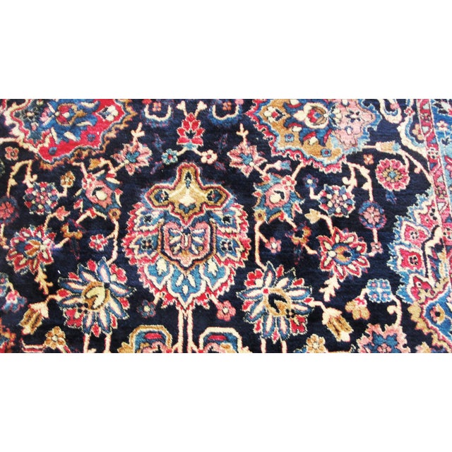 Traditional Antique Persian Laver Kerman Carpet For Sale - Image 3 of 13