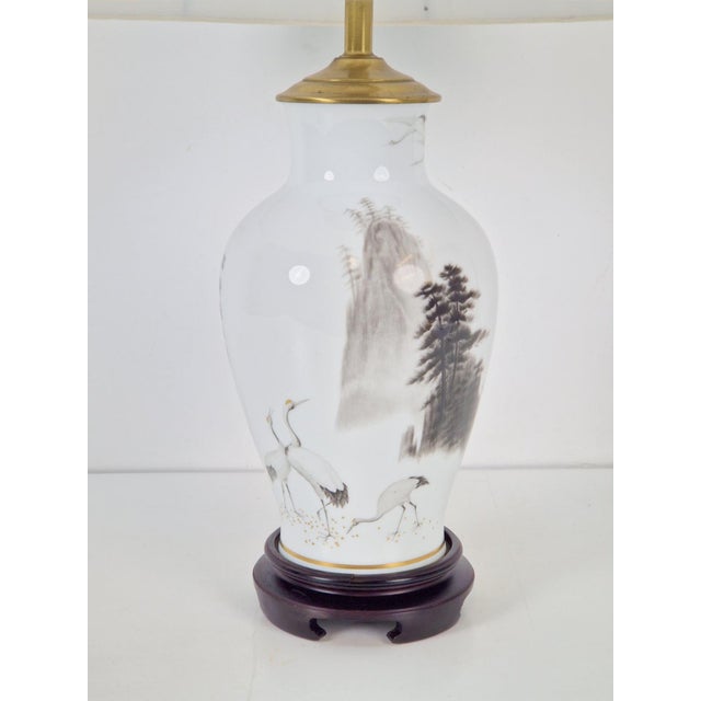 Japanese Table Lamp by Haruo Momoki for Franklin Porcelain, 1980s For Sale - Image 6 of 12