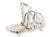 Charming 1930s English silverplate toast rack featuring distinctive spiral toast dividers and an attached shell-form dish...