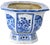 Contemporary Large Chinoiserie Blue & White Botanical Jardiniere For Sale - Image 4 of 4