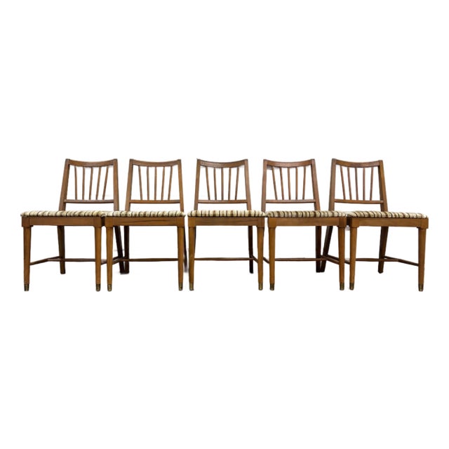 Vintage Kroehler MFG MCM Mid Century Modern Dining Side Chairs - Set of 5 For Sale
