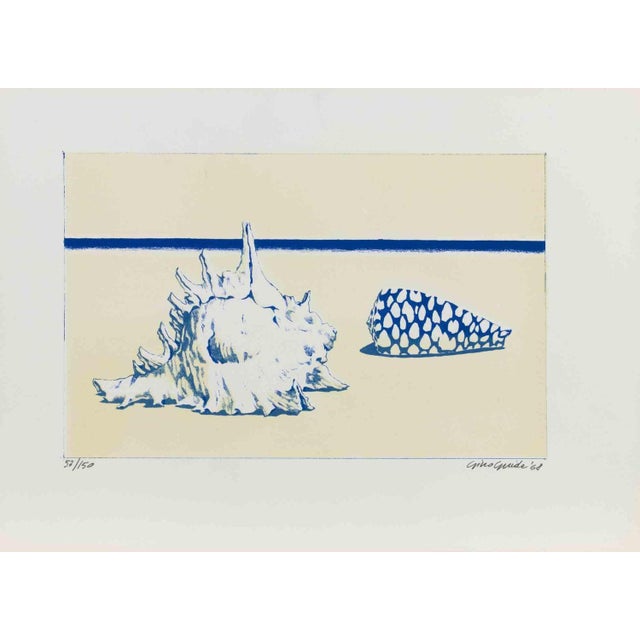 Lithograph on paper realized b Gino Guida in 1968.Hans signed, numbered and dated in pencil. Edition of 150. Very good...