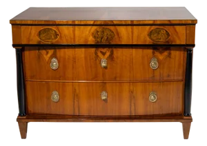 Chest of Drawers with Transfer Decoration, Southern Germany, 1820s