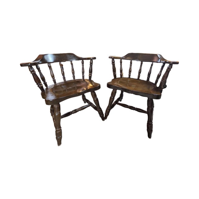 Brown Mid-Century Richardson Brothers Solid Wood Dining Chairs - Mixed Set of 4 (2 Armchairs, 2 Side Chairs) For Sale - Image 8 of 12
