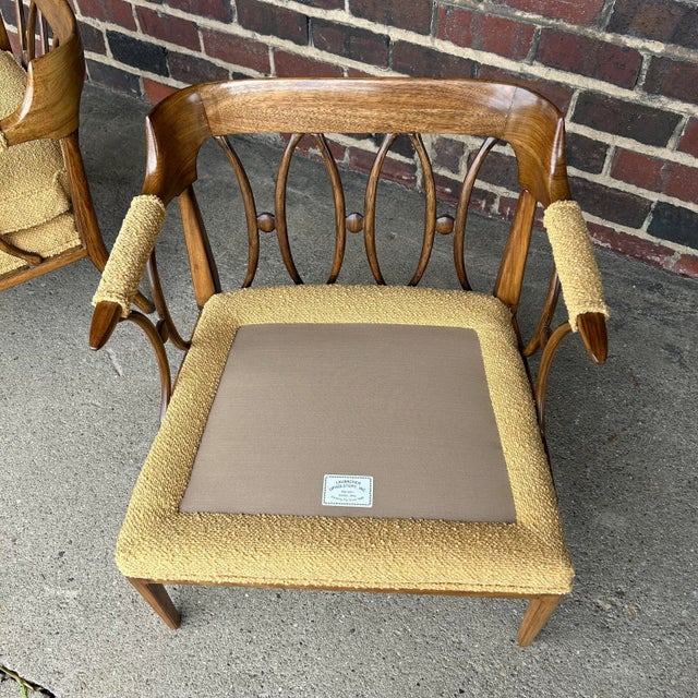 Pair of Tomlinson Sophisticate Arm Chairs for Erwin Lambeth For Sale - Image 9 of 13