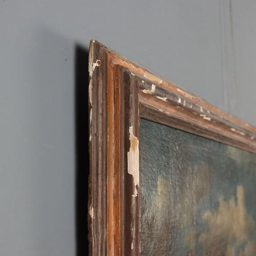 River Landscape with Figures, 1700s, Oil on Canvas For Sale - Image 10 of 12