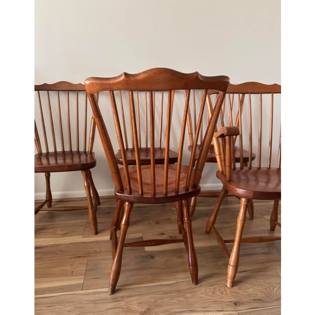 Vintage Windsor Style Dining Chairs - Set of Six For Sale In Philadelphia - Image 6 of 11