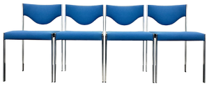 Mid-Century Modern Minimalist Dining Chairs from Lübke, 1960s, Set of 4