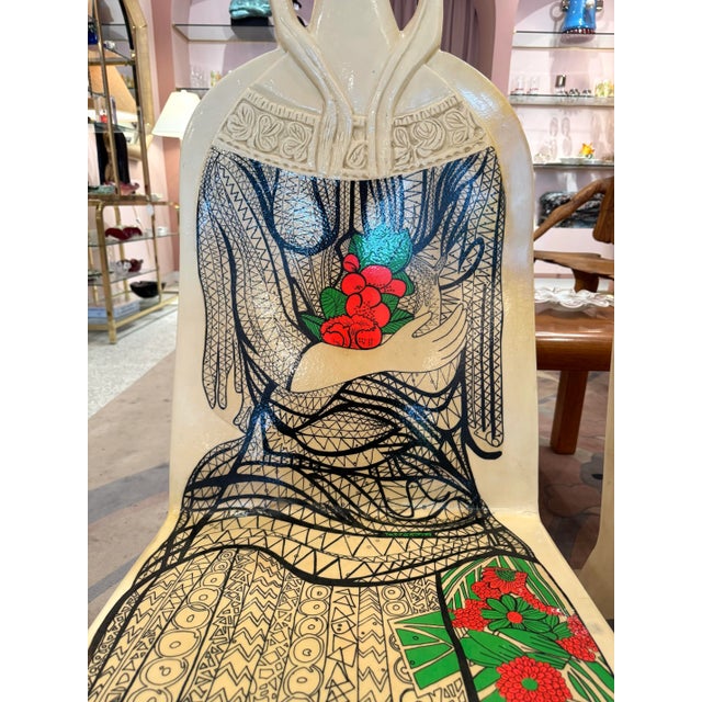 1970s Vintage Pair of Man and Woman Fiberglass "Chairacters" by Altina Schinasi For Sale - Image 5 of 12