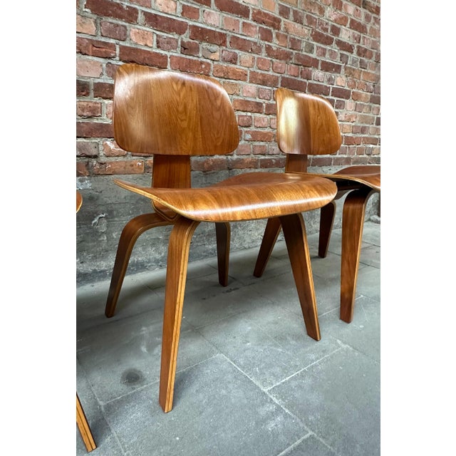 Wood DCW Dining Chairs in Walnut attributed to Charles & Ray Eames for Herman Miller, 1950s, Set of 4 For Sale - Image 7 of 18