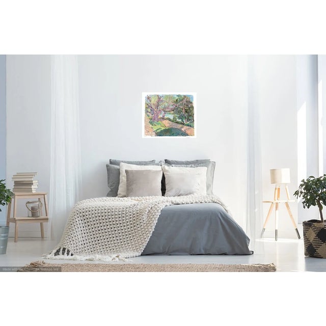 Trees by the River Seine in France. Oil Painting by Listed French Artist For Sale In Los Angeles - Image 6 of 6