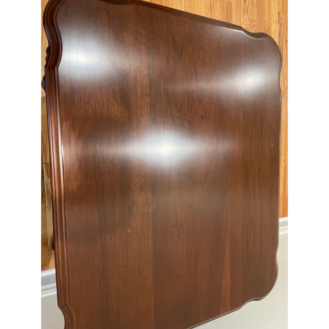 Brown Pair of Ethan Allen Georgian Court Queen Anne Style Side Tables For Sale - Image 8 of 13