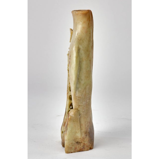 Jade Early 20th Century Hand Carved Soapstone - Jade Vase For Sale - Image 8 of 13