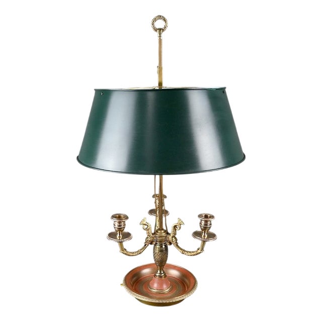 Early 20th Century Restoration Bronze Bouillotte Lamp For Sale