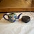 1970s Vintage Blue Cloisonné Floral Teapot With Wooden Stand For Sale - Image 5 of 6