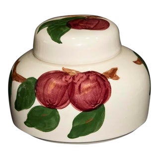 Rare Franciscan Apple Pattern Ginger Jar & Lid For Sale