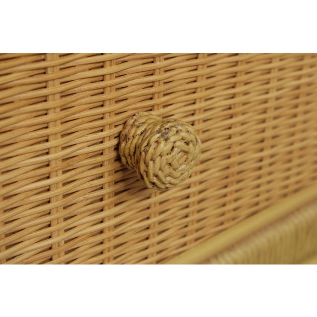Pair Lexington Henry Link Wicker Nightstands For Sale - Image 13 of 17
