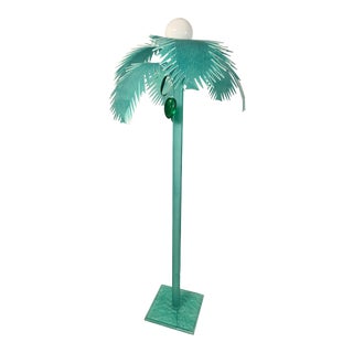 1980s Lucite Palm Tree Lamp For Sale