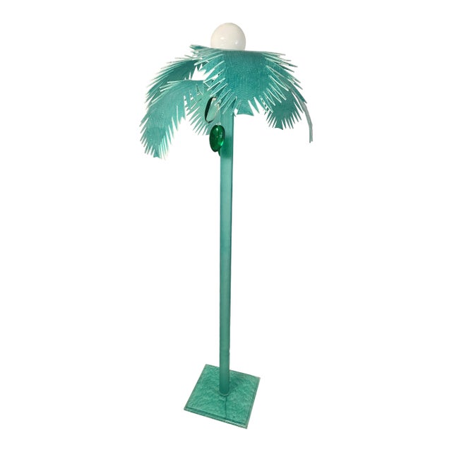1980s Lucite Palm Tree Lamp For Sale