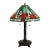 Early 20th Century Tiffany School Floral Leaded Stained Glass Table Lamp For Sale