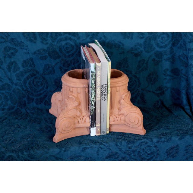 1980s Italian Terracotta Column Bookends a Pair Chairish