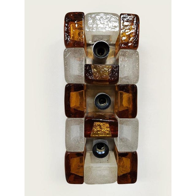 Vintage Murano Glass Wall Lamp by Albano Poli for Poliarte, 1970s For Sale - Image 3 of 5
