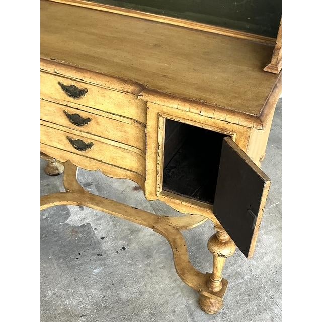 Vintage Gustavian Casa Gusto Hand Painted Hutch For Sale - Image 10 of 14