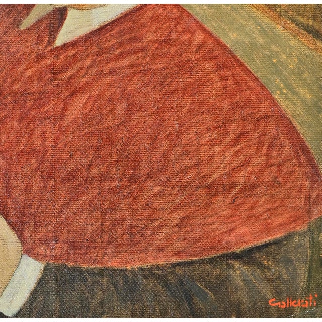 1980s Alberto Gallerati, On the Bad Road, Oil Painting, 1980s For Sale - Image 5 of 6