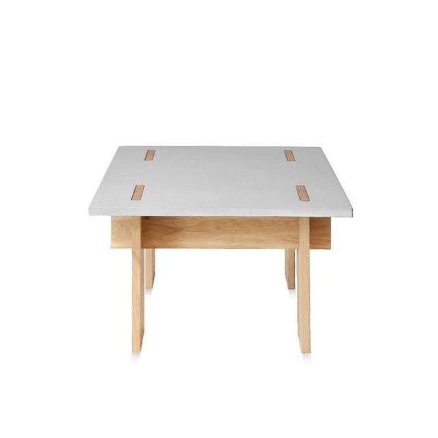 Arnold Coffee Table with Light Concrete Top and Light Oak Legs by Eberhart Furniture For Sale - Image 10 of 11
