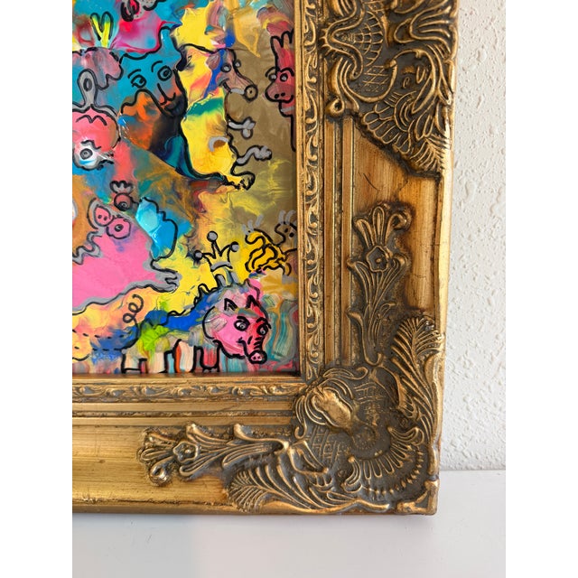 Original Abstract Painting Serg Graff "Piggy's Wild Party" Surreal Fantasy, Coa For Sale - Image 11 of 11