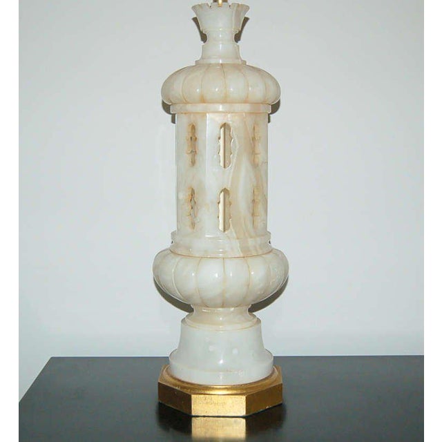 Modern Marbro Alabaster Lamp White Large For Sale - Image 3 of 10