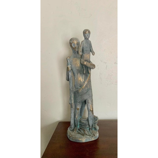 Ceramic 1967 Goebel Germany Modern Gilt Gray Porcelain Figure For Sale - Image 7 of 7