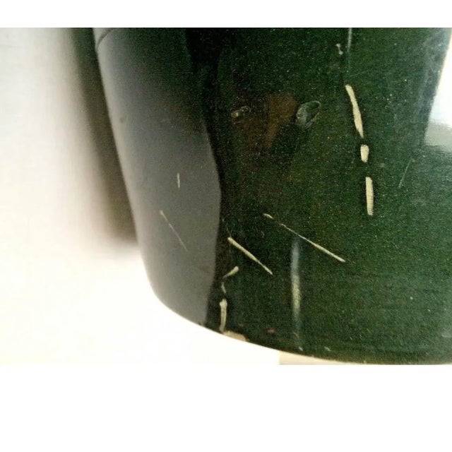 Antique Early 1900's Handmade Art Nouveau Studio Art Pottery Large Vase For Sale - Image 9 of 12