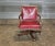 Store Item: Kittinger Red Leather Mahogany Office Arm Chair on Casters & Swivels Description: Chairs feature a high back,...