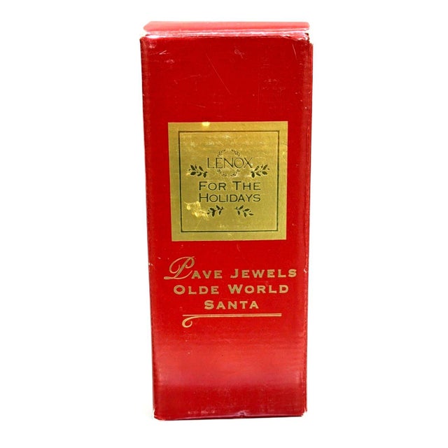 Lenox Pavé Jewels Olde World Santa Crystal Figurine – 7" – Original Box Beautiful Lenox Pavé Jewels Olde World Santa...